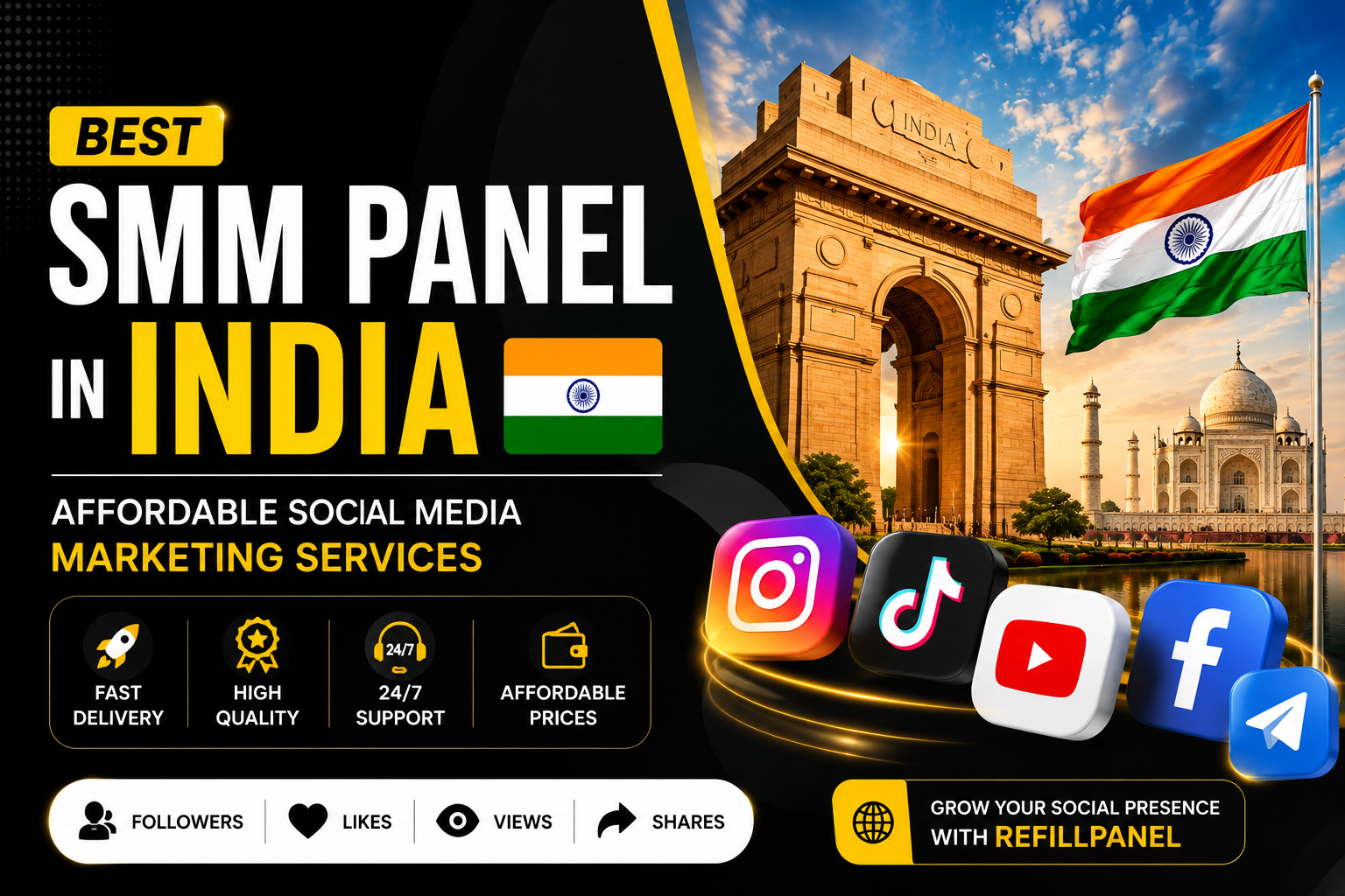 Best SMM Panel in India 🇮🇳 – Affordable Social Media Marketing Services