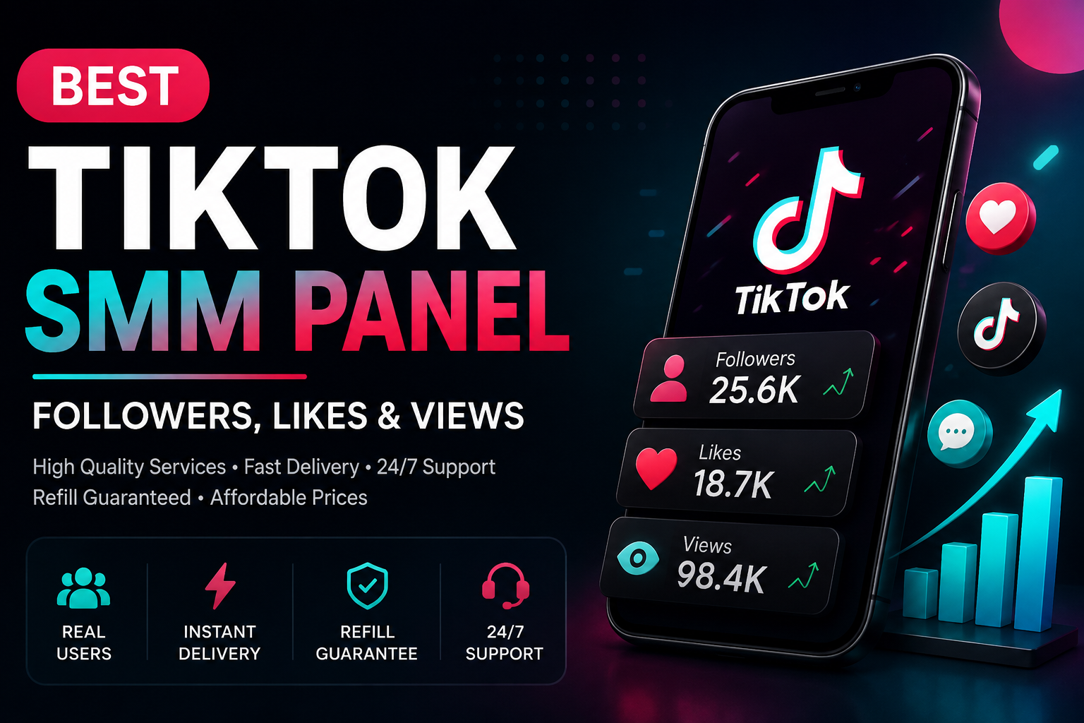 Best TikTok SMM Panel: Followers, Likes & Views